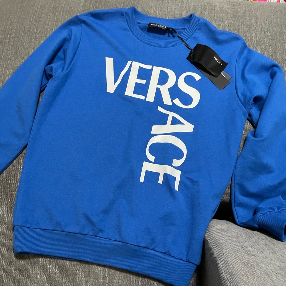 Blue Versace Sweatshirt Pullover Boys Size 14 ( L )